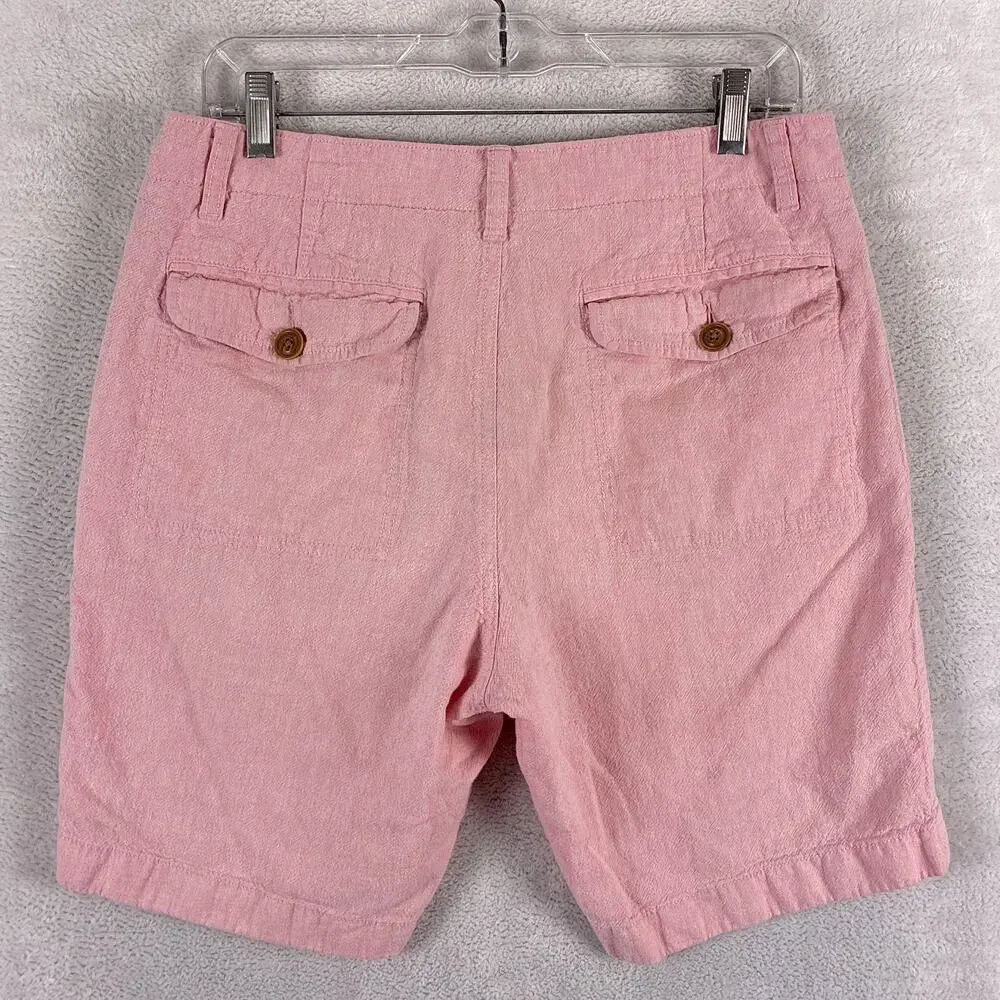 J.Crew Shorts Mens 31 (32) Pink Linen Blend Preppy Beach Hamptons Summer Luxury